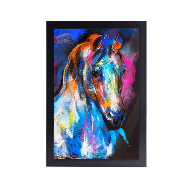 Horse Modern Acrylic Art Print with Black Frame