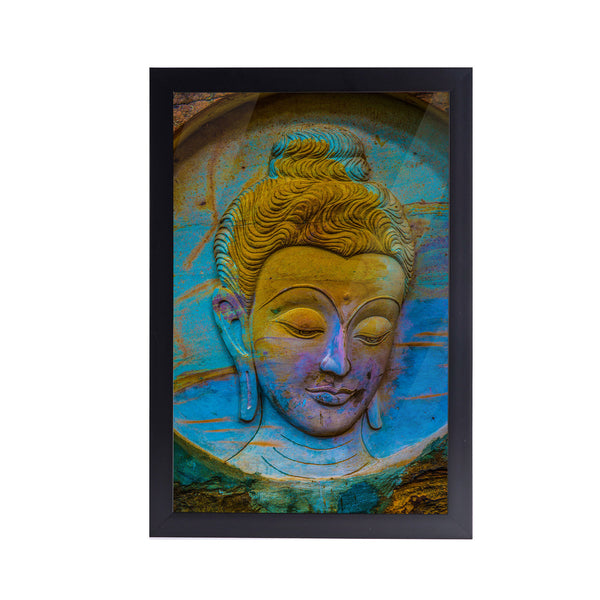 Gautam Budhha Acrylic Art Print with Black Frame