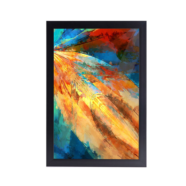 Line Pattren Acrylic Art Print with Black Frame