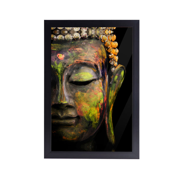 Buddha Spiritual Acrylic Art Print with Black Frame